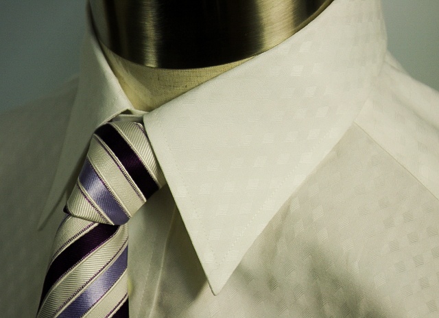 白ワイシャツ　ダイヤ柄　80番双糸　ジャガード織り　高瀬貝ボタン　b170rg
